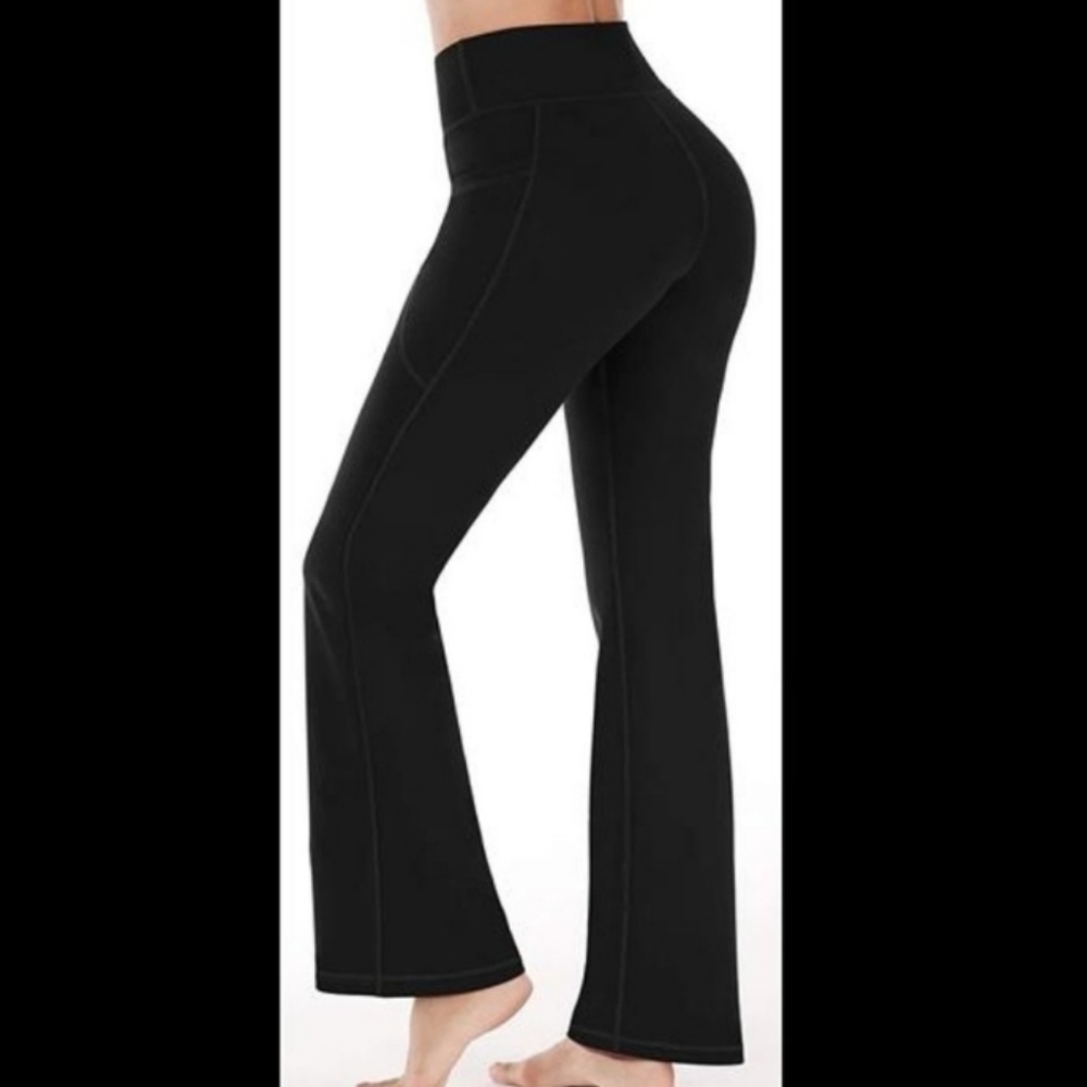 HEATHYOGA Bootcut yoga pants with side pockets